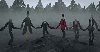 Movie still from “Monetochka - Burn” (2023), directed by Lado Kvataniya – Extreme Wide shot, Overhead angle
