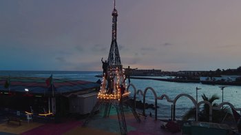 Movie still from “The Blaze - Dreamer” (2022), directed by The Blaze – Extreme Wide shot, Low angle