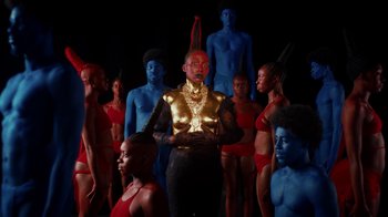 Movie still from “Tshegue - Mais” (2022), directed by Ibrahim Kamara – Extreme Wide shot, Low angle