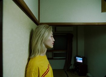Movie still from “ZNTNDR - Untitled Us” (2022), directed by Jovan Todorović – Medium shot, Low angle