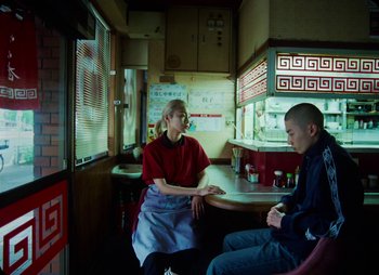 Movie still from “ZNTNDR - Untitled Us” (2022), directed by Jovan Todorović – Medium shot, High angle