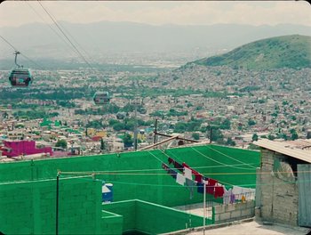 Movie still from “Elton John, Britney Spears - Hold Me Closer” (2022), directed by Tanu Muiño – Extreme Wide shot, High angle