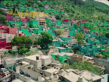 Movie still from “Elton John, Britney Spears - Hold Me Closer” (2022), directed by Tanu Muiño – Extreme Wide shot, High angle