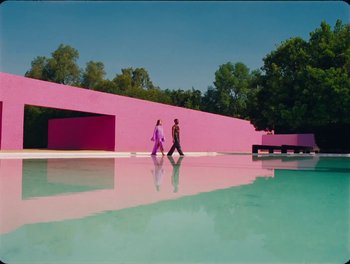 Movie still from “Elton John, Britney Spears - Hold Me Closer” (2022), directed by Tanu Muiño – Extreme Wide shot, Low angle