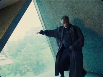 Movie still from “Elton John, Britney Spears - Hold Me Closer” (2022), directed by Tanu Muiño – Medium shot, Low angle