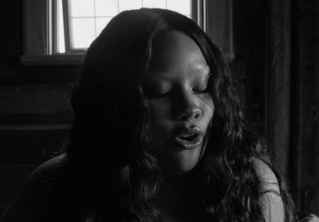 Movie still from “Shygirl - Shlut” (2022), directed by Diana Kunst – Close Up shot, Low angle