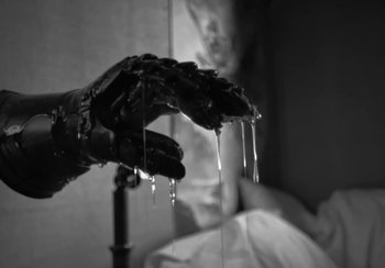 Movie still from “Shygirl - Shlut” (2022), directed by Diana Kunst – Extreme Close Up shot, Low angle