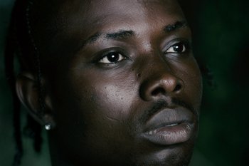 Movie still from “Josman - Intro” (2022), directed by Marius Gonzalez – Extreme Close Up shot, Low angle