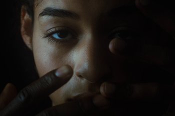 Movie still from “Josman - Intro” (2022), directed by Marius Gonzalez – Extreme Close Up shot, High angle