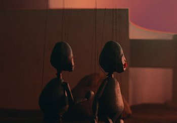Movie still from “Lila Drew - Bad Juice” (2022), directed by Vincent Haycock – Extreme Close Up shot, Low angle