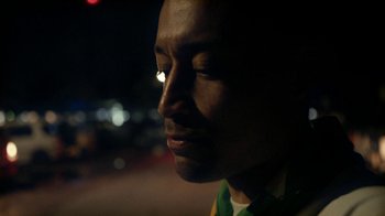 Movie still from “Loyle Carner - Georgetown” (2022), directed by Machine Operated – Close Up shot, Low angle