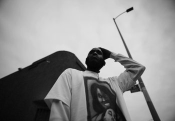 Movie still from “Maxo - 48” (2022), directed by Vincent Haycock – Medium shot, Low angle