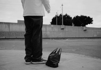 Movie still from “Maxo - 48” (2022), directed by Vincent Haycock – Wide shot, Low angle