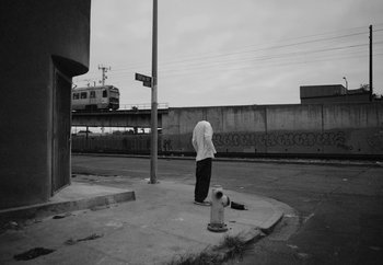 Movie still from “Maxo - 48” (2022), directed by Vincent Haycock – Wide shot, Low angle