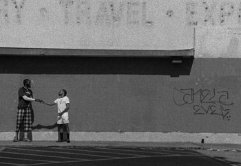 Movie still from “Maxo - 48” (2022), directed by Vincent Haycock – Wide shot, Low angle
