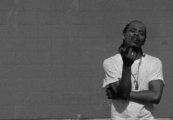 Movie still from “Maxo - 48” (2022), directed by Vincent Haycock – Close Up shot, Low angle