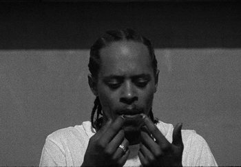 Movie still from “Maxo - 48” (2022), directed by Vincent Haycock – Close Up shot, Overhead angle