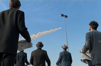 Movie still from “MorMor - Far Apart” (2022), directed by Camille Summers-Valli – Wide shot, Low angle