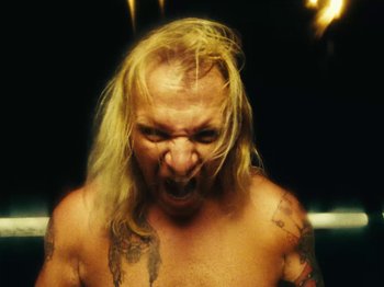 Movie still from “Black Midi - Sugar/Tzu” (2022), directed by Noel Paul – Close Up shot, Low angle