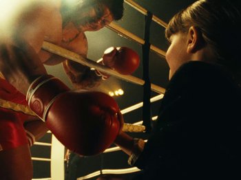 Movie still from “Black Midi - Sugar/Tzu” (2022), directed by Noel Paul – Medium shot, Low angle