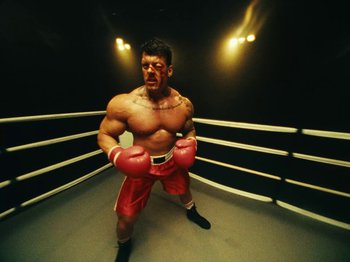 Movie still from “Black Midi - Sugar/Tzu” (2022), directed by Noel Paul – Medium shot, Low angle