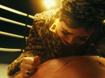 Movie still from “Black Midi - Sugar/Tzu” (2022), directed by Noel Paul – Close Up shot, High angle