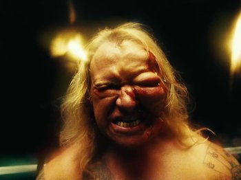 Movie still from “Black Midi - Sugar/Tzu” (2022), directed by Noel Paul – Extreme Close Up shot, Overhead angle