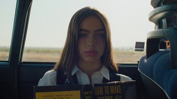 Movie still from “Glaive - Minnesota” (2022), directed by Ramez Silyan – Close Up shot, Over the shoulder angle