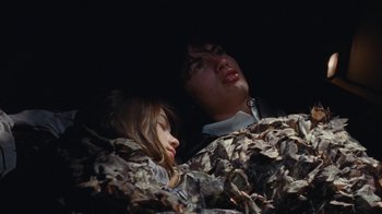 Movie still from “Glaive - Minnesota” (2022), directed by Ramez Silyan – Close Up shot, Overhead angle