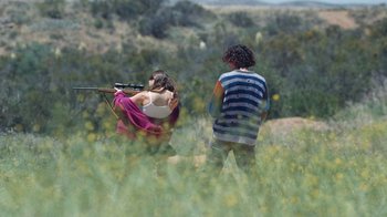 Movie still from “Glaive - Minnesota” (2022), directed by Ramez Silyan – Wide shot, Over the shoulder angle