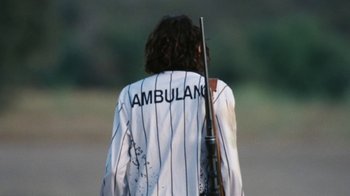 Movie still from “Glaive - Minnesota” (2022), directed by Ramez Silyan – Medium shot, Low angle
