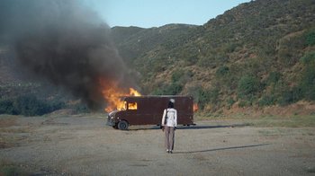 Movie still from “Glaive - Minnesota” (2022), directed by Ramez Silyan – Extreme Wide shot, Low angle