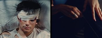 Movie still from “Jesse Jo Stark - So Bad” (2022), directed by Ramez Silyan – Extreme Close Up shot, Overhead angle