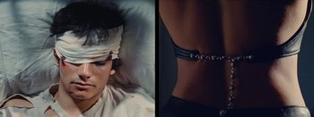 Movie still from “Jesse Jo Stark - So Bad” (2022), directed by Ramez Silyan – Extreme Close Up shot, Overhead angle