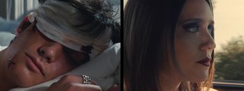 Movie still from “Jesse Jo Stark - So Bad” (2022), directed by Ramez Silyan – Extreme Close Up shot, Overhead angle