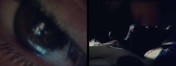 Movie still from “Jesse Jo Stark - So Bad” (2022), directed by Ramez Silyan – Extreme Close Up shot, Overhead angle