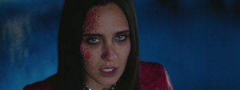 Movie still from “Jesse Jo Stark - So Bad” (2022), directed by Ramez Silyan – Close Up shot, High angle