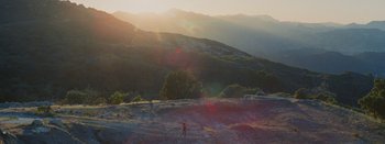 Movie still from “Jesse Jo Stark - So Bad” (2022), directed by Ramez Silyan – Extreme Wide shot, Low angle