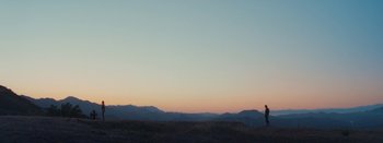 Movie still from “Jesse Jo Stark - So Bad” (2022), directed by Ramez Silyan – Extreme Wide shot, Low angle