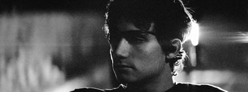 Movie still from “Jesse Jo Stark - So Bad” (2022), directed by Ramez Silyan – Extreme Close Up shot, Low angle