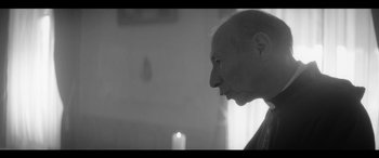 Movie still from “Röyksopp - Profound Mysteries” (2022), directed by Martin De Thurah – Close Up shot, Over the shoulder angle