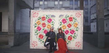 Movie still from “Florence + The Machine - Free” (2022), directed by Autumn de Wilde – Wide shot, Low angle