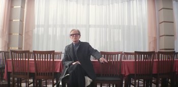 Movie still from “Florence + The Machine - Free” (2022), directed by Autumn de Wilde – Medium shot, Low angle