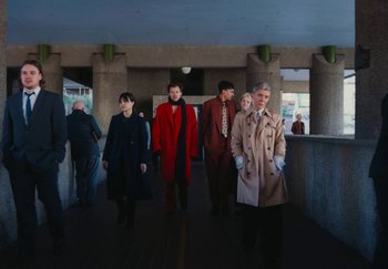 Movie still from “Harry Styles - As It Was” (2022), directed by Tanu Muiño – Wide shot, Low angle