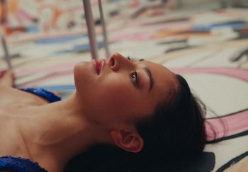 Movie still from “Harry Styles - As It Was” (2022), directed by Tanu Muiño – Close Up shot, Low angle