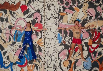 Movie still from “Harry Styles - As It Was” (2022), directed by Tanu Muiño – Wide shot, Overhead angle