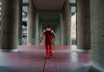 Movie still from “Harry Styles - As It Was” (2022), directed by Tanu Muiño – Extreme Wide shot, High angle