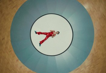 Movie still from “Harry Styles - As It Was” (2022), directed by Tanu Muiño – Extreme Wide shot, Overhead angle