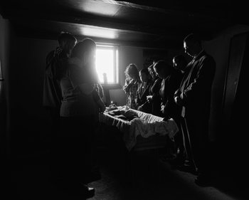 Movie still from “ZNTNDR - Wonderful Time” (2022), directed by Jovan Todorović – Wide shot, High angle