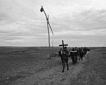 Movie still from “ZNTNDR - Wonderful Time” (2022), directed by Jovan Todorović – Extreme Wide shot, Low angle